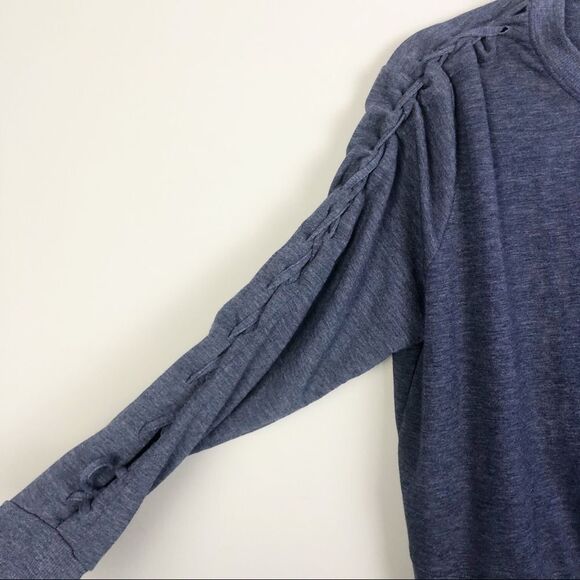 VICTORIA’S SECRET | Navy Blue Loungewear Sweatshirt Lace Up Sleeves Women’s M - Picture 5 of 8